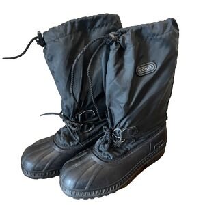 Vintage SOREL Insulated Winter Snow Boots Size 6 Black Liners Waterproof Toggle